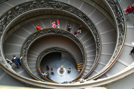 Διπλή σκάλα του το μουσείο του Βατικανού φωτογραφία