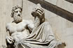 Statua Tevere Al Palazzo Senatorio A Roma