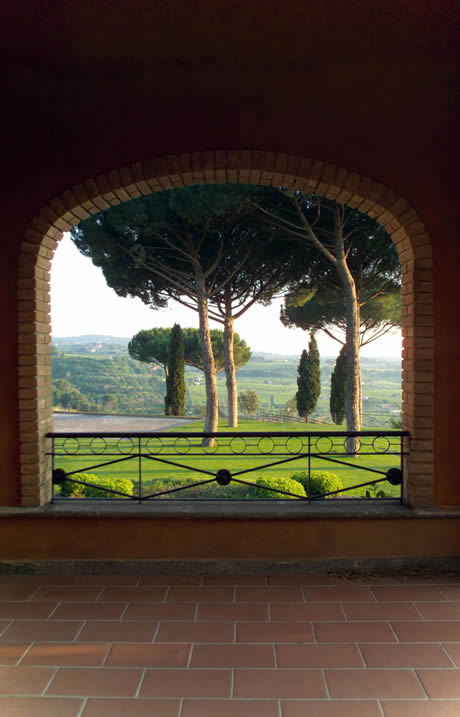 View of castel Gandolfo hills in Rome photo