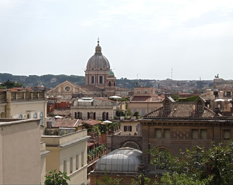 Toits vus depuis la terrasse du Pincio à Rome photo