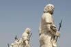 Statue Sulla Facciata Di San Pietro Vaticano